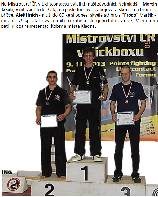 MČR 2013 Kick-pod Českým svazem Kickboxu